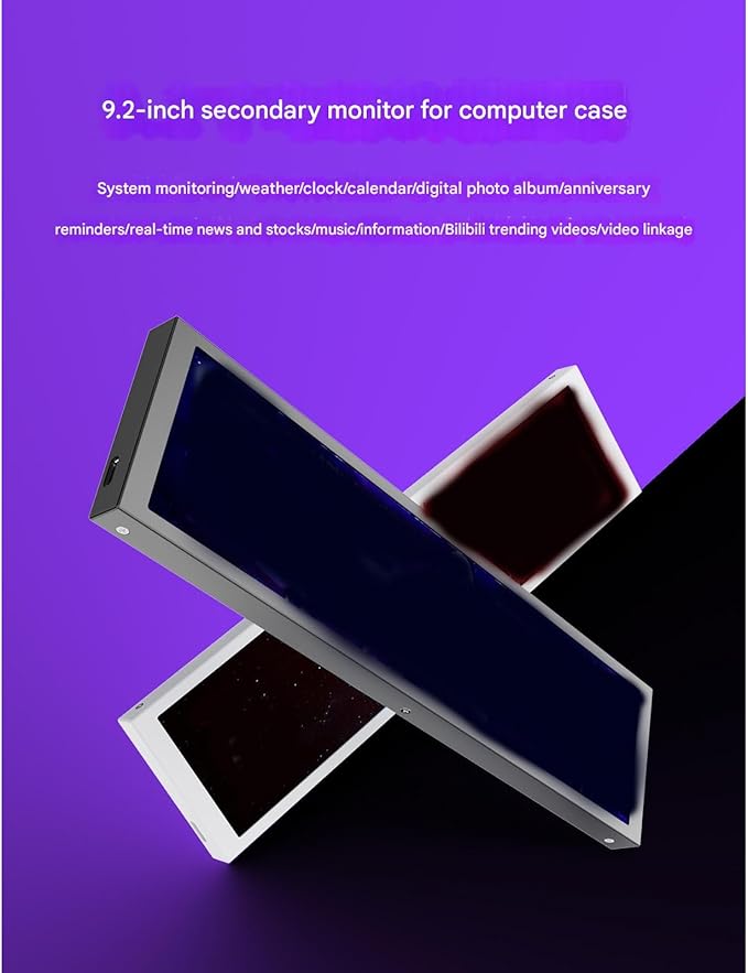 9.16inch Secondary Monitor for D92 Chassis Featuring Temperature Multifunction Display Sea Theme Design