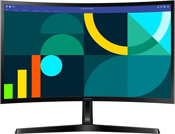 Samsung 24 Essential S3 (S36GD) Series FHD 1800R Curved Computer Monitor 100Hz Game Mode Advanced Eye Comfort HDMI and D-sub Ports LS24D366GANXZA