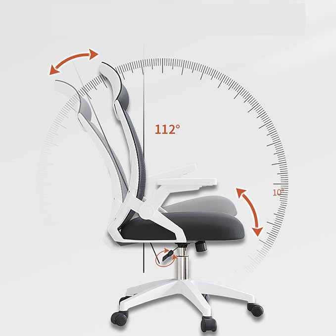 Office Study Chair Rotating Chair Ergonomic Computer Chair Staff Chair Home Dormitory Backrest Student Gaming Chair Office Chair (Size:Steel feetColor:B)