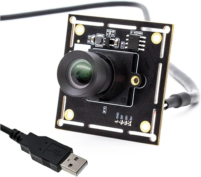 USB Camera Module 1080P 60FPS Global Shutter High Frame Rate UVC USB Mini Camera Board with No Distortion M12 Lens