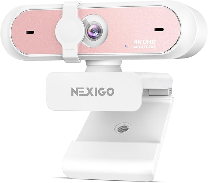 NexiGo N660P Pro 4K Webcam with Distortion-Free Lens 1080p 60 fps Autofocus USB Streaming Camera 3DNR Noise-Canceling Mics &amp Privacy Cover Web Cam for Gaming/Live Streaming/PC/Mac/Switch 2 Pi
