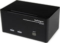 StarTech.com 2 Port Triple Monitor DVI USB KVM Switch with Audio &amp USB 2.0 Hub - Multi Monitor KVM - Dual Port KVM Switch (SV231TDVIUA)Black