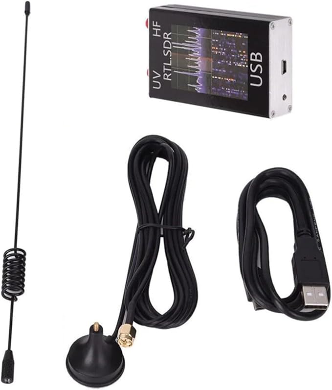 USB Tuner Receiver with RTL2832U+R820T2 Chipset Supports AM NFM FM USB LSB CW RF Shortwave Direct Sampling Covers VHF UHF Bands 24-1766MHz for Amateur Radio
