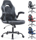 Heavy Duty Gaming Chair Ergonomic Gamer for Home Office with Lumbar Support Adjustable Backrest Flip-Up Armrest and Stable 360° Swivel Wheels for Adults Professional Gamers and Teens Black-Grey