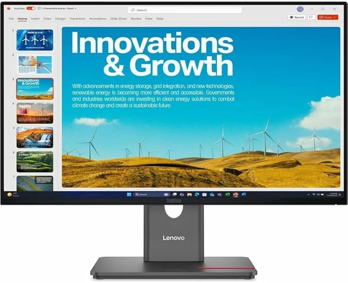 Lenovo ThinkVision P24QD-40 24 Class Webcam WQHD LED Monitor - 16:9 - Eclipse Black