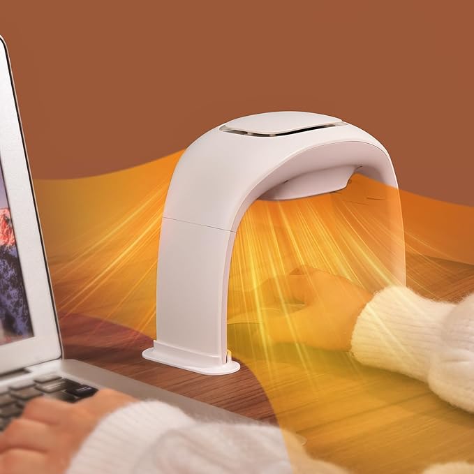 Heated Mouse Pad Hand Warmer [ Upgraded Chip Longer Lifespan] 110V Heated Desk Warmer for Office Gaming Adjustable Temperature with 5ft Cable Desktop Hand Warmer for Kids Men Women
