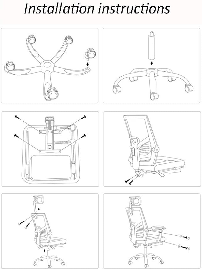 Swivel Office Chair Computer Chair Office Chair Backrest Gaming Chair The Company Chairs Reclining Ergonomic Chair with A Footrest White/Black Task Chair