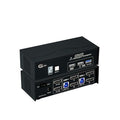 CKLau USB 3.0 Dual Monitor KVM Displayport 1.4 8K30Hz 4K144Hz 2 Monitors 2 Computers Peripheral Sharing Switcher Box with Cables Wired Remote Digital Display