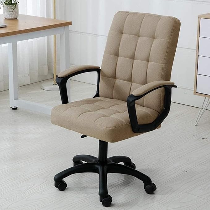 Office Chair Gaming Chair Computer Chairs with Arms Swivel Chair Fabric Middle Back Multifunctional Adjustable Height 360°Rotation(Color:Default)