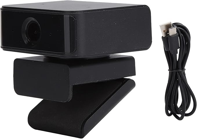 1080P Smart Camera with Object Tracking 360° Rotation High Definition USB 2.0 Integrated Microphone for Video Chatting Conferencing Live Streaming