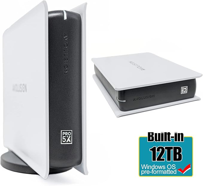 Avolusion PRO-5X Series 12TB USB 3.0 External Hard Drive for WindowsOS Desktop PC/Laptop (White) (Renewed)