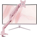 Pixio PXC279WAVE Pink 27 inch 300Hz Refresh Rate FHD 1080p Resolution 1650R Curve Fast VA Panel 1ms GTG Response Time HDR Curved Gaming Monitor and PS1S Wave Pink Single Monitor Arm