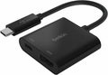 Belkin USB C to HDMI Adapter + USBC Charging Port to Charge While You Display Supports 4K UHD Video Passthrough Power up to 60W for Connected Devices Compatible with MacBook iPad Windows