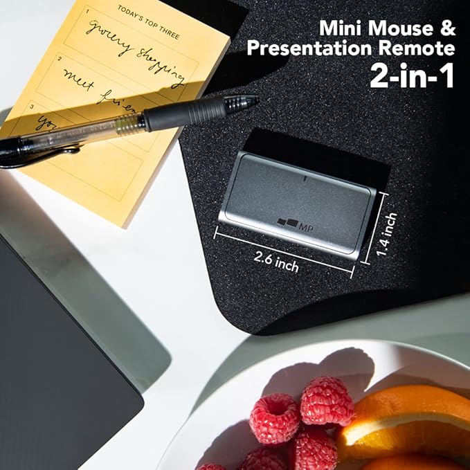 MP Bluetooth Wireless Mini Mouse 2-in-1 Portable Grey