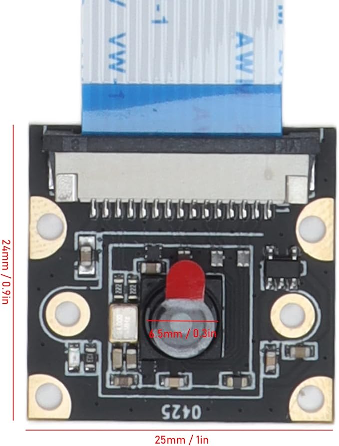 8 MP Camera Module 3280x2464 Resolution 1.88mm Lens Screw Mounting - High Definition Imaging Compact Size Ideal for Face and License Plate Recognition