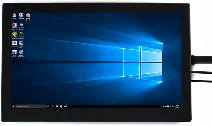 waveshare 13.3inch Capacitive Touch Screen LCD V1 with Case and Toughened Glass Cover 1920×1080 HDMI IPS