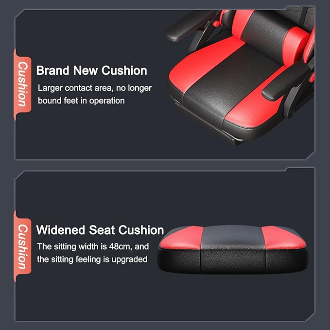 Recliner Computer Desk Chair Gaming Chair High Back Gaming Chair for Adults Ergonomic Racing Gaming Chair with Lumbar Support 150Kg Weight Capacity Swivel Chair