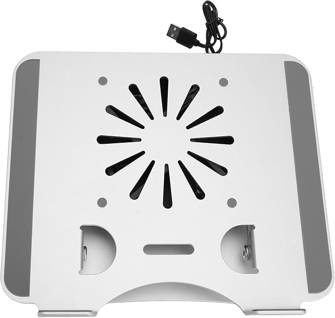 Strong Cooling Performance Laptop Base Cooler Stand with Aluminum Alloy Foldable Design for 17in Devices USB Fan for Temperature Control Suitable for Long Term Use Lightweight