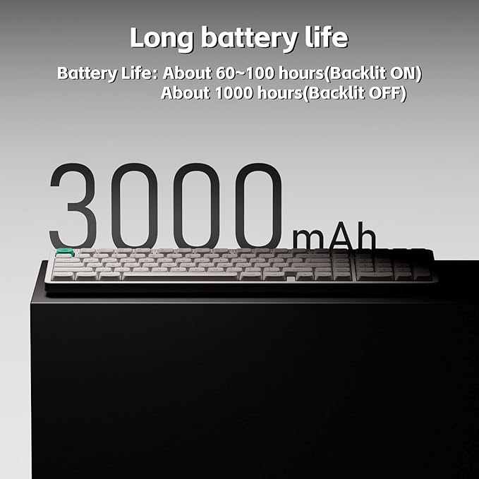 nuphy Node100 Wireless Mechanical Keyboard Hot Swappable Custom Low Profile Keyboard 103 Keys Computer Gaming Keyboards Supports Touch Gestures PBT Keycaps RGB Backlit Bluetooth/2.4GHz/USB-C