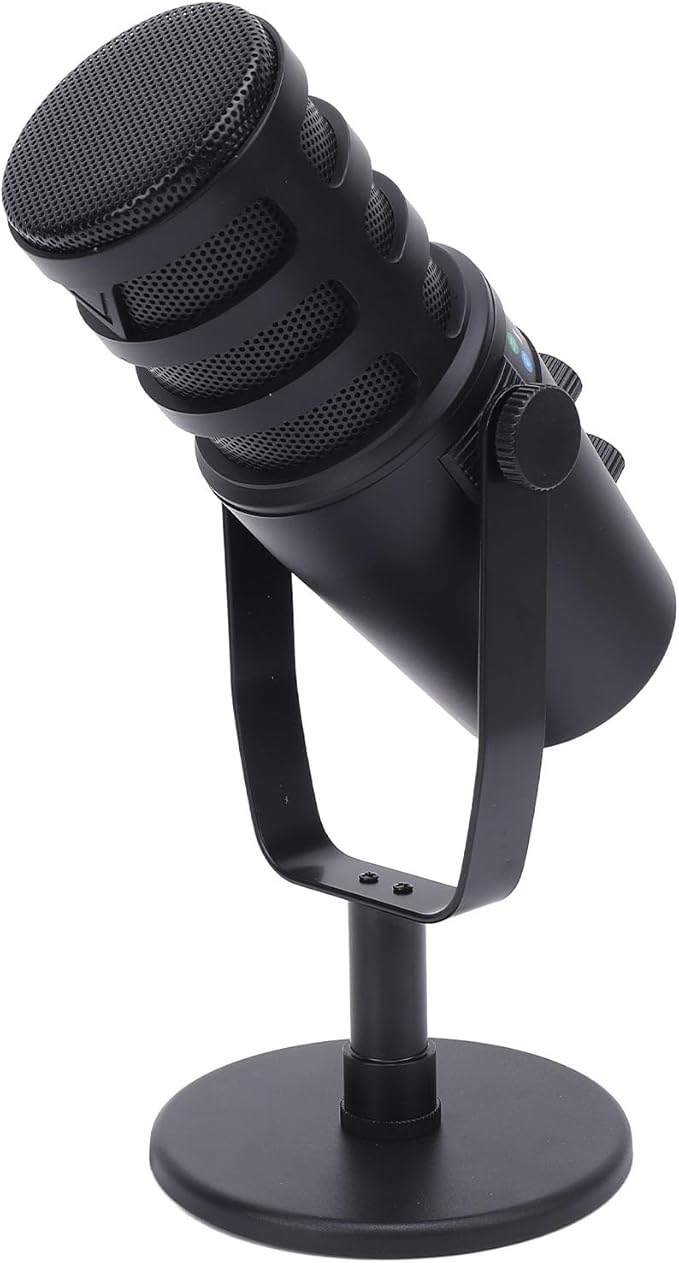 Zopsc Professional Dynamic Microphone USB XLR Mic with Multi Function Knob Adjustable Metal Bracket for Live Recording Gaming Karaoke