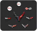 C1-C8 Corvette Generations Logo Mouse Pad - Non-Slip Desk Mat with Rubber Base for Home or Office Desktop - Officially Licensed by GM