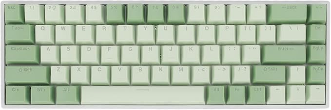 Bewinner RGB Mechanical Gaming Keyboard - 68 Keys 60% Mechanical Keyboard Matcha Theme Red Switch RGB Backlit USB Wired Keyboard for 2000 ME 7 8 10 for HarmonyOS