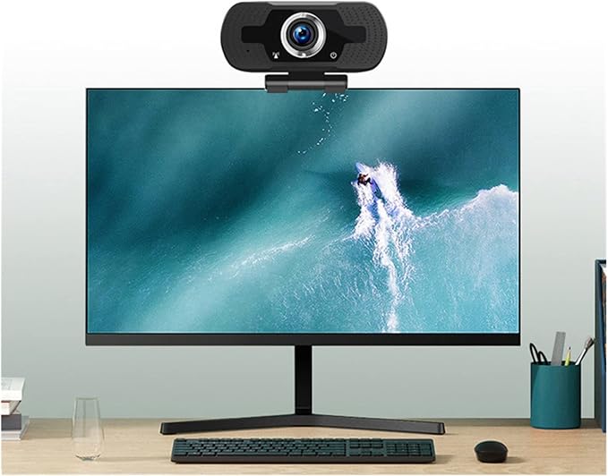 Web Camera USB Web Camera with Microphone HD Webcam Cover 1080P for PC Video Computer Camera Web Cam for Streaming for Gaming Video Calling Recording (Color : 1080P)