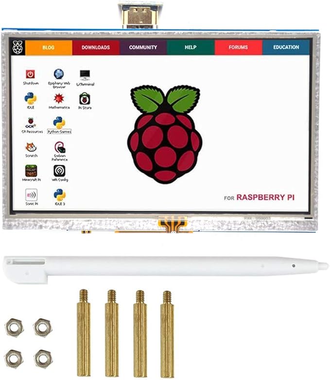 Padarsey 5 inch Touch Screen 800x480 TFT LCD Display HDMI Interface Supports Raspberry Pi 4 Black Banana Pi Windows 10 8 7