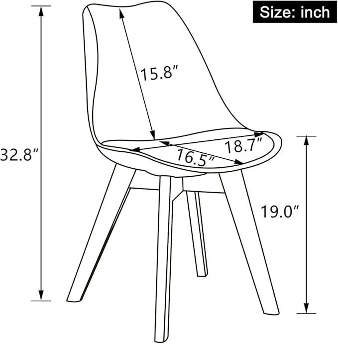 Adjustable Office Computer Chair with Armrest 2pcs Lounge Plastic Dining Chairs with Soft Padded and Wooden Frame(Black)
