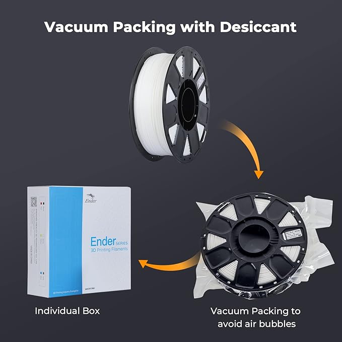 Creality 3D Printer Filament PLA Filament 1.75mm Bundle 2kg for 3D Printing Ender PLA Filament No-Tangling Strong Bonding &amp Overhang Performance Accuracy +/- 0.02mm (White &amp Red)