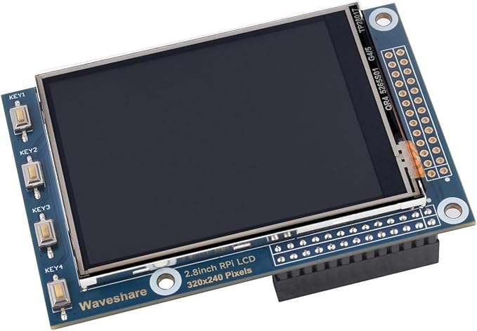 Waveshare 2.8inch Resistive Touch Screen TFT LCD Compatible with Raspberry Pi 4B/ 3B+/ 3A+/ 3B/ 2B/ 1B+/ 1A+/ Zero 2 W/Zero W/Zero 320×240 Resolution Display