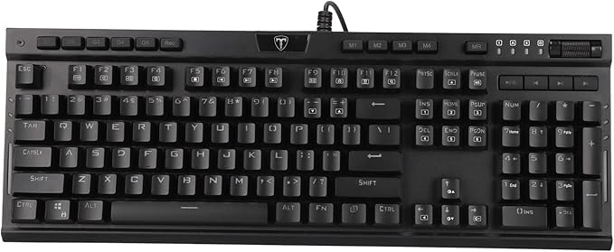 Restokki Mechanical Keyboard RGB Waterproof Macroprogramming Wired Keyboard E Sports Blue Switch Gaming Keyboard with Wrist Pad