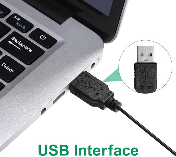 Mikikit Portable Mini 4D Wired Trackball Mouse USB Powered Handheld Thumb Control for Laptop Desktop Computer Ergonomic Design