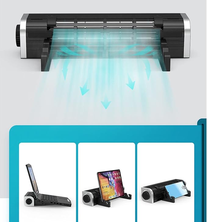 Notebook Cooling Fan Professional Heat Dissipation Laptop Stand Adjustable 3 Gears Radiator for 12-18'' Laptop