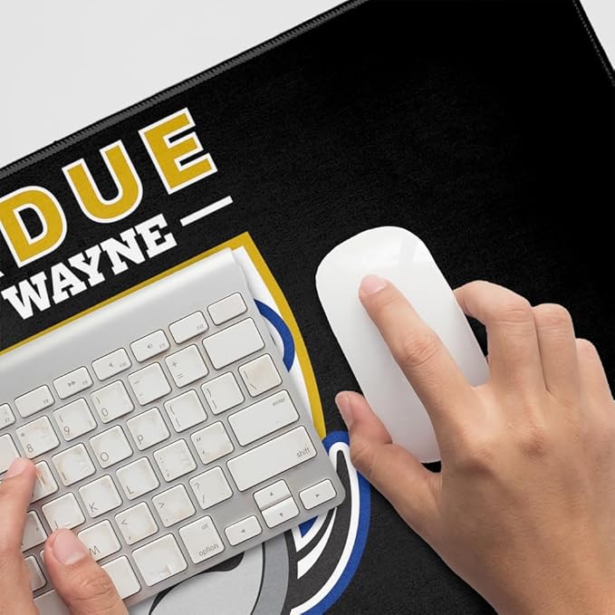 Purdue University Fort Wayne Mastodons Primary Logo Large Gaming Mouse Pad Desk Mat with Stitched Edges Non-Slip Base for Gamer Home and Office 31.5 x 15.7