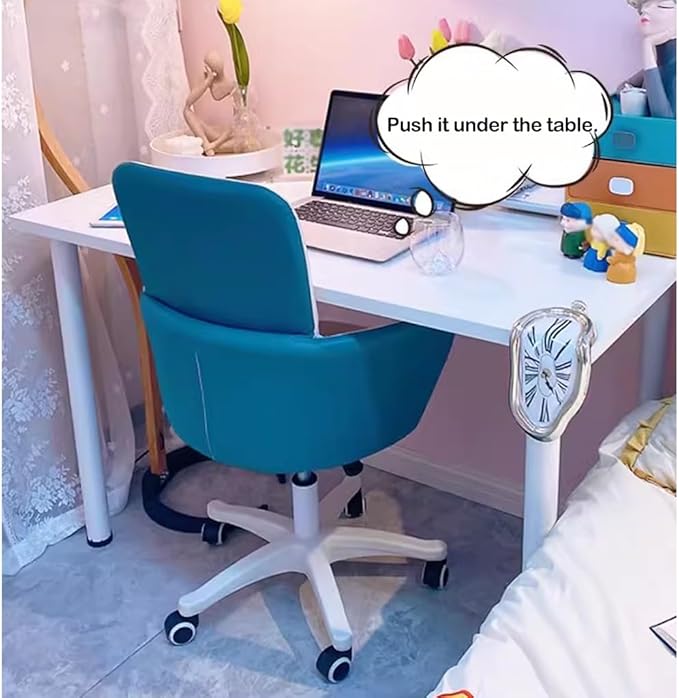 Gaming Chair Bedroom Accent Chairs Cute Computer Desk Chair Swivel Home Office Desk Chairs Liftable Kitchen Chairs Study Backrest Reading Desk Chair for Living Room Bedroom (Color : Gray B)