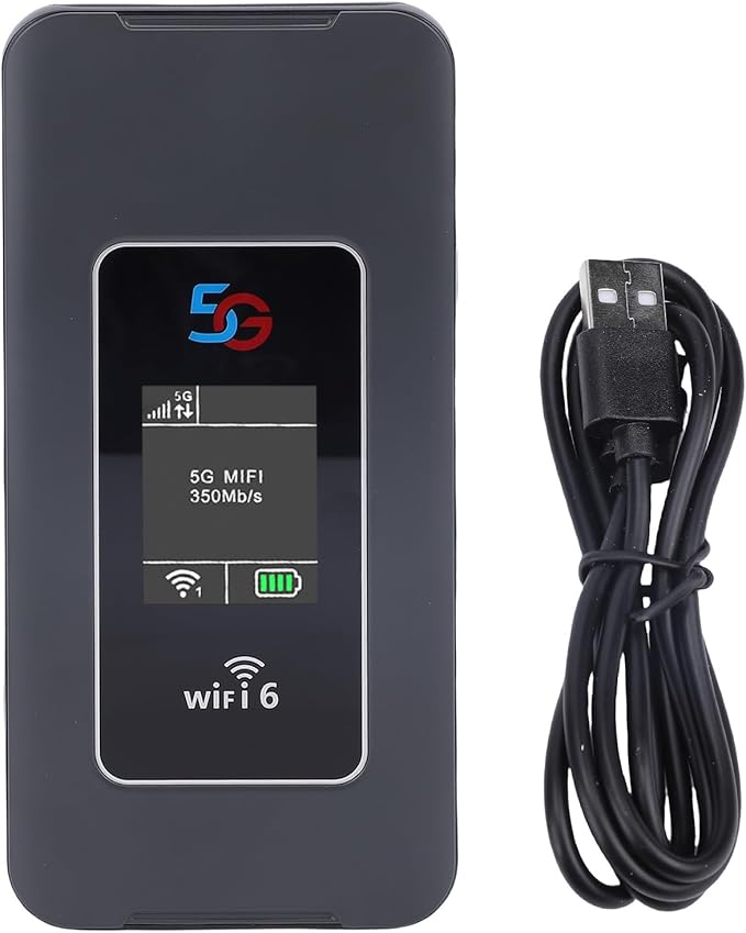 Ultra Fast WiFi 6 Portable Router 5G Mobile Hotspot 8000mAh Battery IP67 Rugged Design Hotspot Travel Business with Global Use Ideal for Travel Business &amp