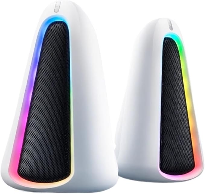 Mode Stereo Desktop Speaker Connection Gaming 3.5mm Interface RGB Home Computer Speaker(D)