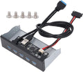 5.25 Inch 19 Pin Front Panel USB Hub 5xUSB3.2 GEN1 Ports GL3510 Controller Multi System Compatibility for WIN7 8 10 2003 OS X