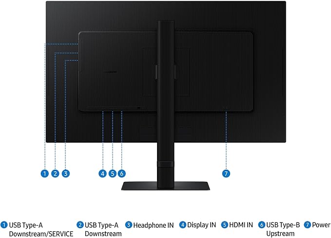 SAMSUNG 27-in ViewFinity S8 (S80D) 4K UHD HDR10 High Resolution Computer Monitor with Ergonomic Stand - LS27D802EANXGO