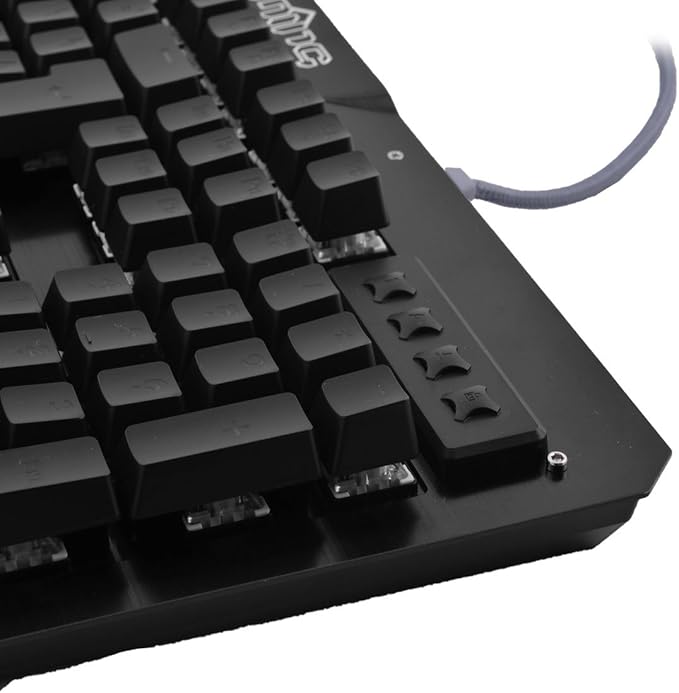 Gaming Mechanical Keyboard LED Backlit 104 Keys USB Wired Blue Switches Black