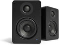 Kanto YU2GB PC Gaming Desktop Speakers | 3 Composite Drivers | 3/4 Silk Dome Tweeter | Class D Amplifier | 100 Watts | Built-in USB DAC | Subwoofer Output | Pair | Gloss Black