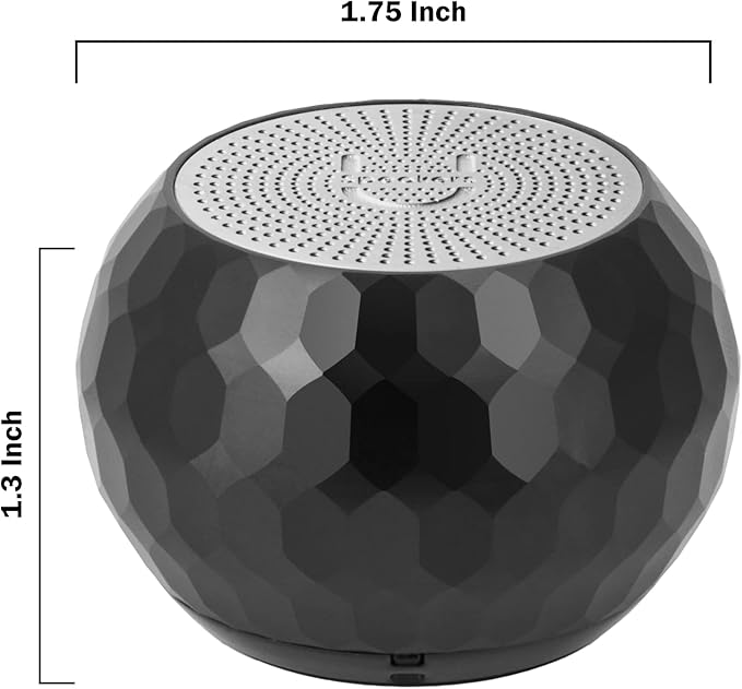 Fashionit U Speakers Mini Bluetooth Computer Speaker 2-Pack Bundle with Matching Speaker Built-in Mic &amp Selfie Remote Control for Workspace Desktop Laptop Mobile Tablet PC - Glam Black