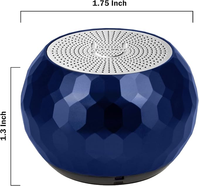 Fashionit U Speakers Mini Bluetooth Computer Speaker 2-Pack Bundle with Matching Speaker Built-in Mic &amp Selfie Remote Control for Workspace Desktop Laptop Mobile Tablet PC - Glam Midnight B