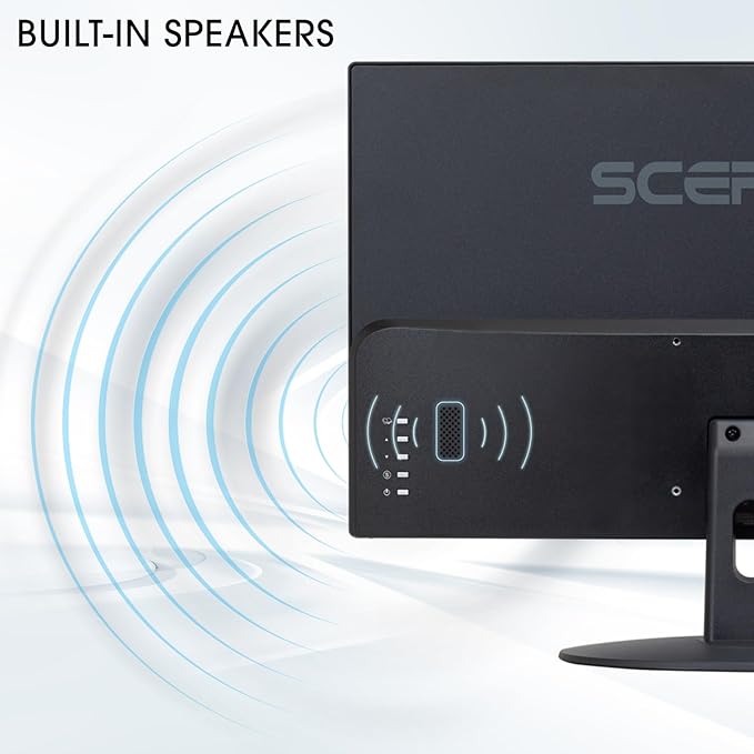 Sceptre 24-inch Prime Monitor Thin 1080p LED Monitor 99% sRGB 2x HDMI VGA Build-in Speakers Machine Black (E248W-19203R 2025 Series)
