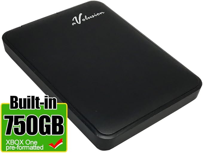 Avolusion HD250U3-Z1-XBOX 750GB USB 3.0 Portable External Gaming Hard Drive (Pre-Formatted Works for Xbox One X S - 2 Year Warranty