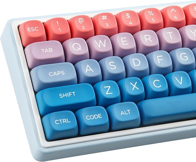 PBT Keycaps 143 Keys MOA Profile Cute Rainbow Candy Keycap Dye-Sublimation Fairy Tales Keycaps Set Custom Keycap for Cherry Gateron MX Swithes Mechanical Keyboards
