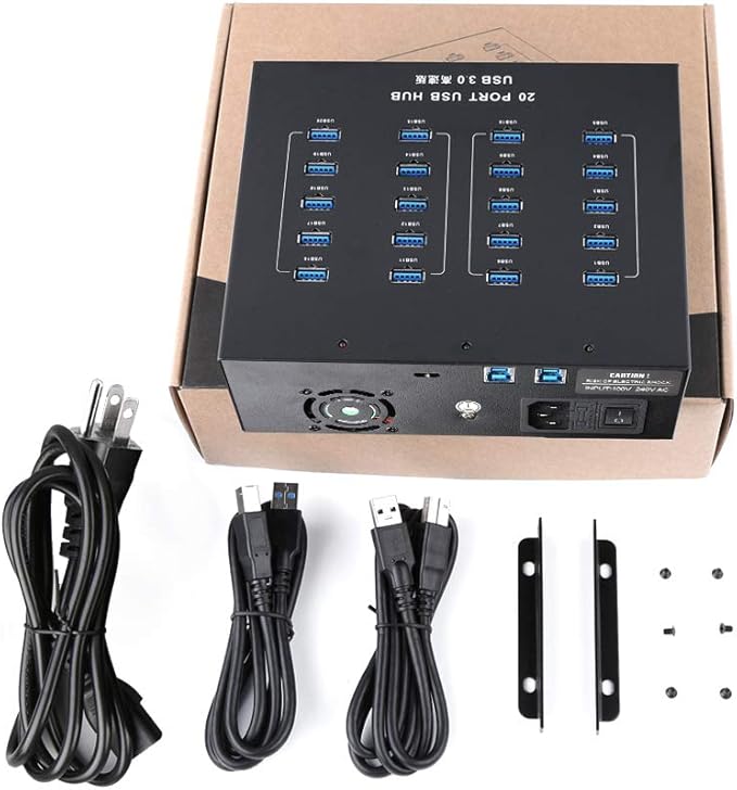 [Upgraded Version] Sipolar USB hub A-213P High Speed Multi Ports USB 3.0 Data Hub for Cell Phone/Tablets with Mounting Brackets