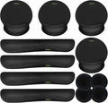 Ergonomic Mouse Pad with Wrist Rest Premium Memory Foam Keyboard and Mouse Wrist Rest Pads Set- for Comfortable Typing &ampWrist Pain Relief (Pack of 4)