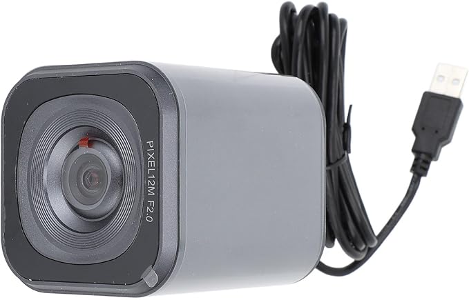 Yunir 4K 12MP Webcam USB Auto Light Correction Computer Camera with 1/4 Inch Threaded Hole for Online Teaching and Video Conferencing
